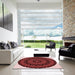 Square Patterned Dark Red Rug in a Living Room, pat821rd