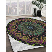 Patterned Sage Green Novelty Rug, pat821