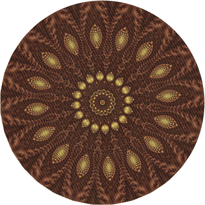 Square Patterned Peru Brown Rug, pat822brn