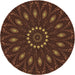 Square Patterned Peru Brown Rug, pat822brn