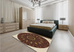 Patterned Peru Brown Rug in a Bedroom, pat822brn