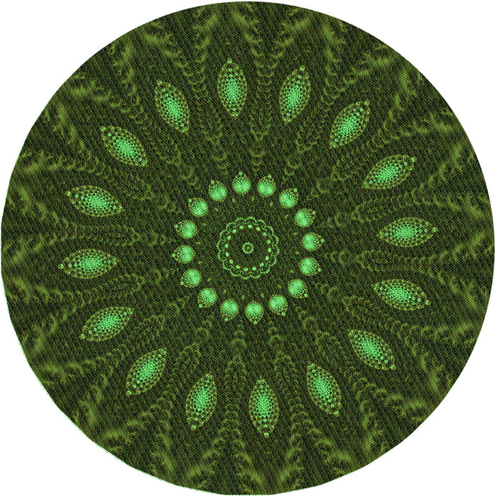 Square Machine Washable Transitional Green Rug in a Living Room, wshpat822grn