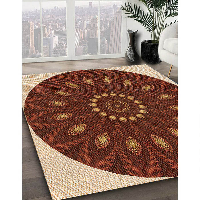Machine Washable Transitional Orange Rug in a Family Room, wshpat822org