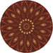 Square Patterned Orange Rug, pat822org