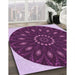 Patterned Orchid Purple Rug in Family Room, pat822pur