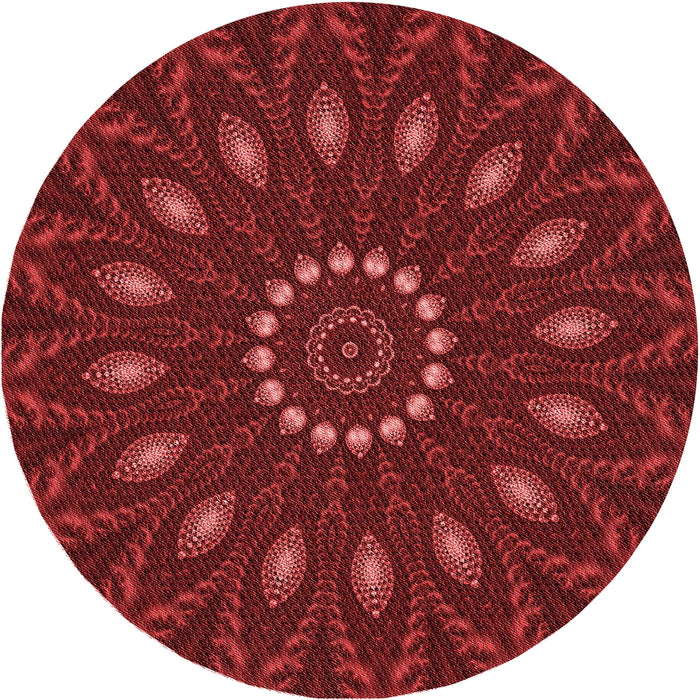 Square Machine Washable Transitional Crimson Red Rug in a Living Room, wshpat822rd