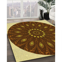 Patterned Maroon Red Rug, pat822yw