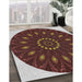 Patterned Red Novelty Rug in Family Room, pat822