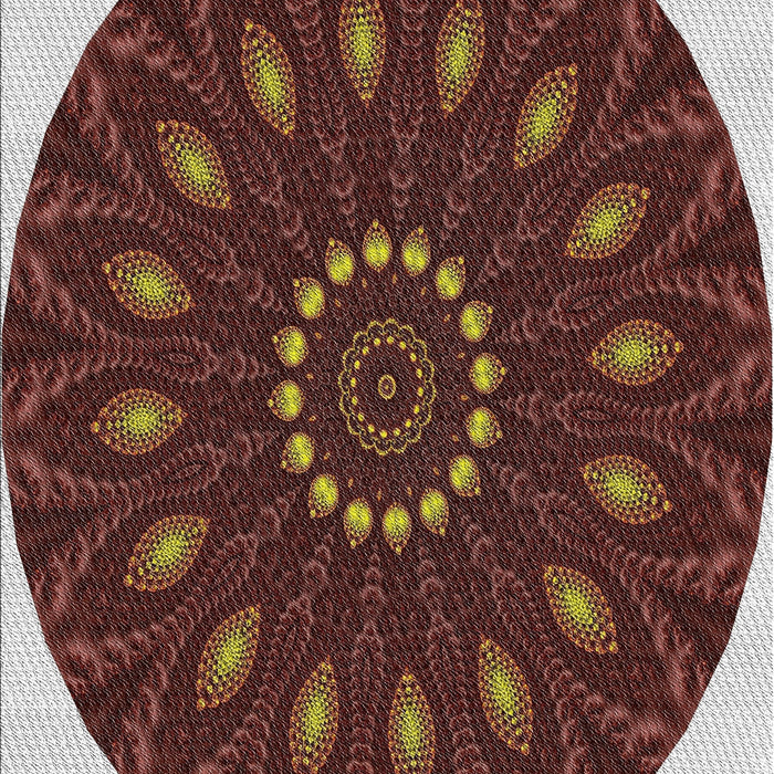 Patterned Red Novelty Rug, pat822
