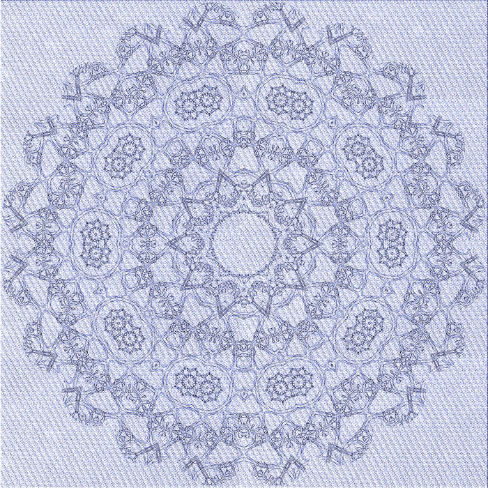 Round Patterned Lavender Blue Rug, pat823blu