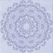Round Patterned Lavender Blue Rug, pat823blu
