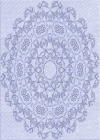 Machine Washable Transitional Lavender Blue Rug, wshpat823blu