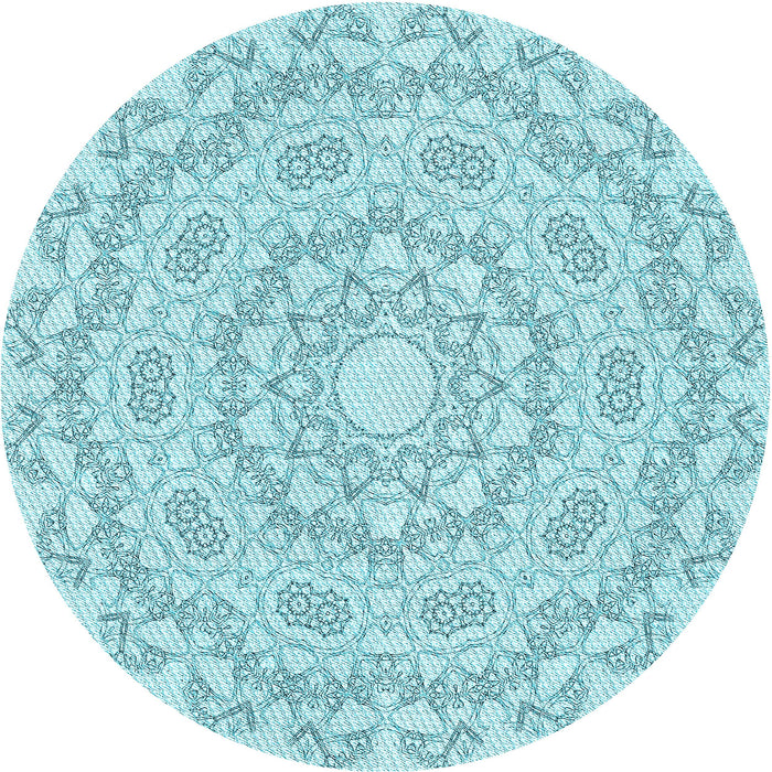 Square Patterned Electric Blue Rug, pat823lblu