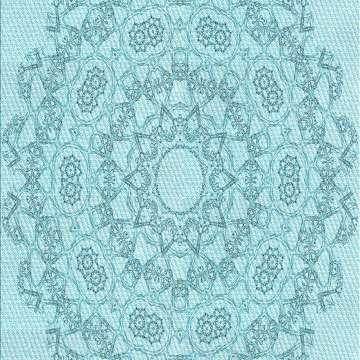 Machine Washable Transitional Electric Blue Rug, wshpat823lblu