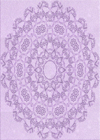 Machine Washable Transitional Purple Rug, wshpat823pur