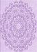 Machine Washable Transitional Purple Rug, wshpat823pur