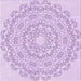 Round Patterned Purple Rug, pat823pur
