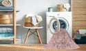 Machine Washable Transitional Light Rose Pink Rug in a Washing Machine, wshpat823rd