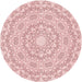 Square Machine Washable Transitional Light Rose Pink Rug in a Living Room, wshpat823rd