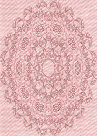 Machine Washable Transitional Light Rose Pink Rug, wshpat823rd