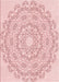 Machine Washable Transitional Light Rose Pink Rug, wshpat823rd