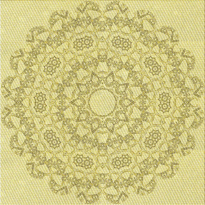 Round Machine Washable Transitional Brown Rug, wshpat823yw