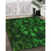Machine Washable Transitional Green Rug in a Family Room, wshpat824grn