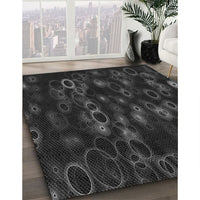 Patterned Midnight Gray Rug, pat824gry