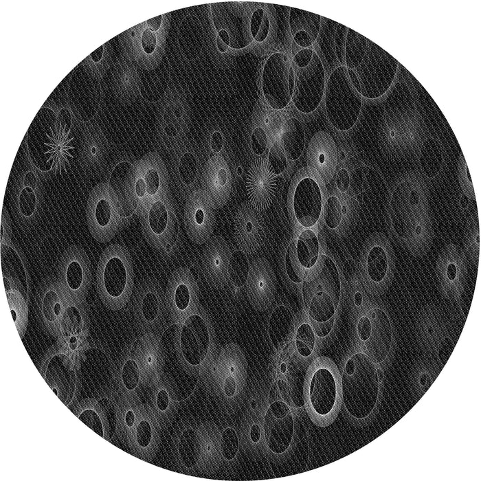 Square Patterned Midnight Gray Rug, pat824gry