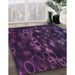 Machine Washable Transitional Deep Purple Rug in a Family Room, wshpat824pur
