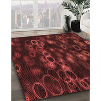 Patterned Red Rug, pat824rd