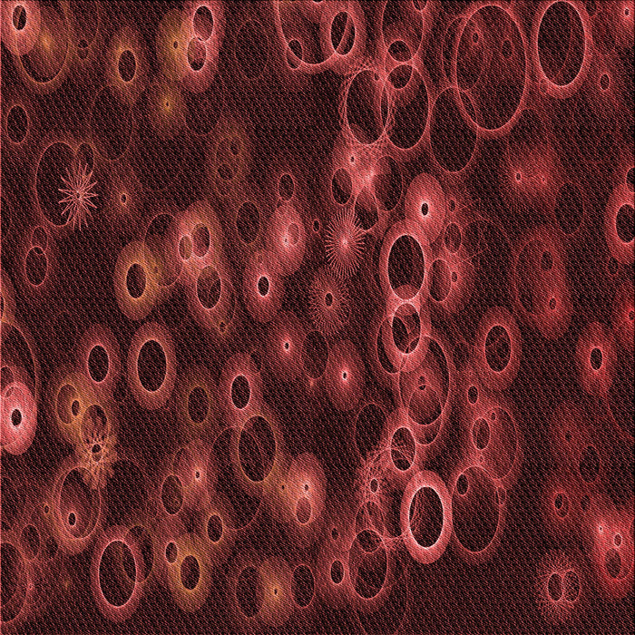 Round Patterned Red Rug, pat824rd