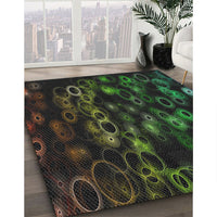 Patterned Black Novelty Rug, pat824