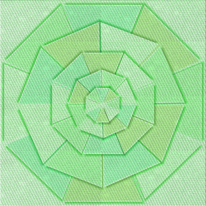 Round Patterned Green Rug, pat825grn