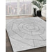 Machine Washable Transitional Platinum Gray Rug in a Family Room, wshpat825gry