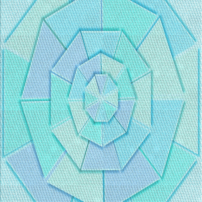 Patterned Diamond Blue Rug, pat825lblu