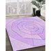 Patterned Purple Rug in Family Room, pat825pur