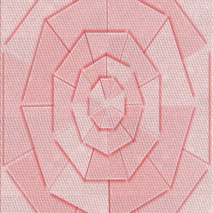 Patterned Pastel Red Pink Rug, pat825rd