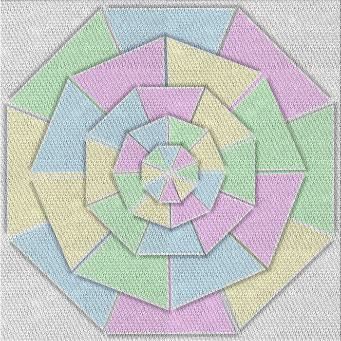 Square Patterned Dark Gray Novelty Rug, pat825