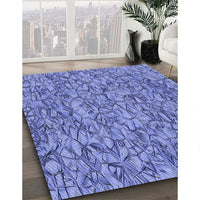 Patterned Sky Blue Rug, pat826blu