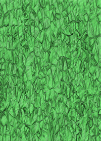 Machine Washable Transitional Neon Green Rug, wshpat826grn