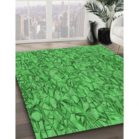 Patterned Neon Green Rug, pat826grn