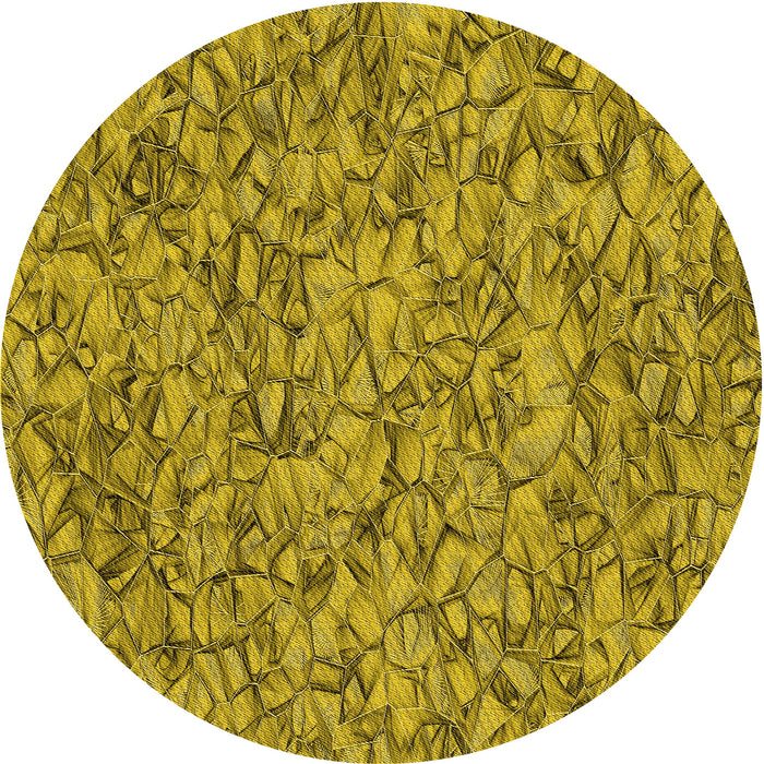 Square Machine Washable Transitional Dark Yellow Green Rug in a Living Room, wshpat826yw