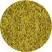 Square Machine Washable Transitional Dark Yellow Green Rug in a Living Room, wshpat826yw