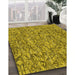 Machine Washable Transitional Dark Yellow Green Rug in a Family Room, wshpat826yw
