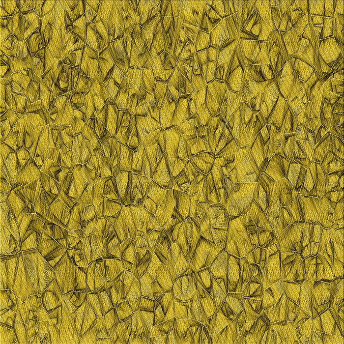 Round Patterned Dark Yellow Green Rug, pat826yw