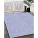 Patterned Lavender Blue Rug in Family Room, pat827blu