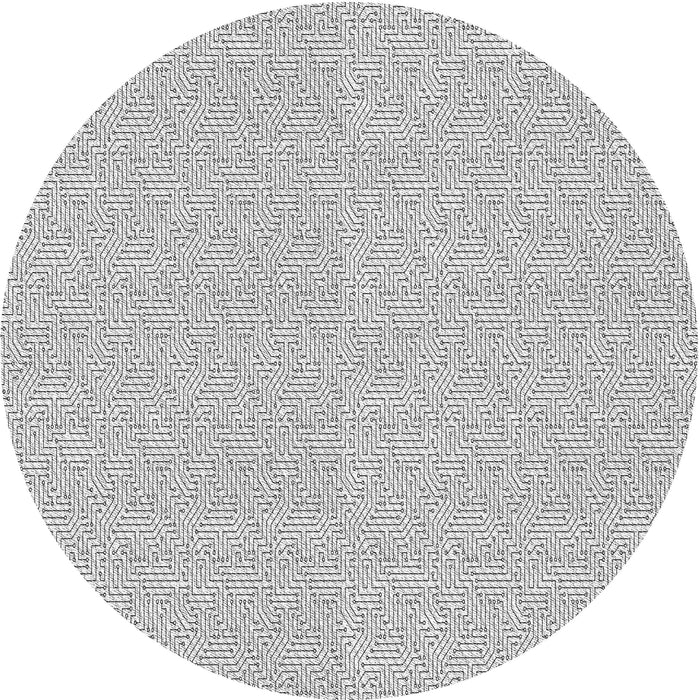 Square Patterned Platinum Gray Rug, pat827gry