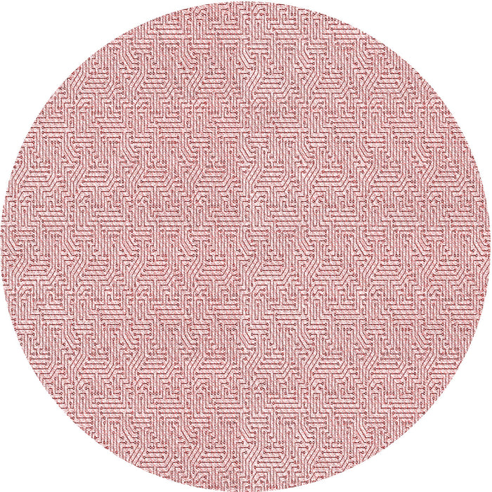Square Patterned Light Rose Pink Rug, pat827rd