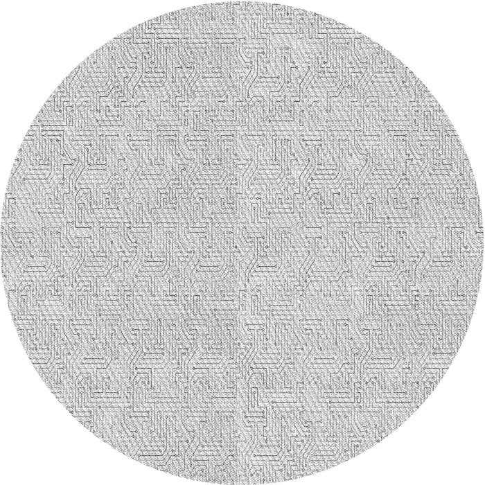 Square Patterned Platinum Gray Rug, pat828gry